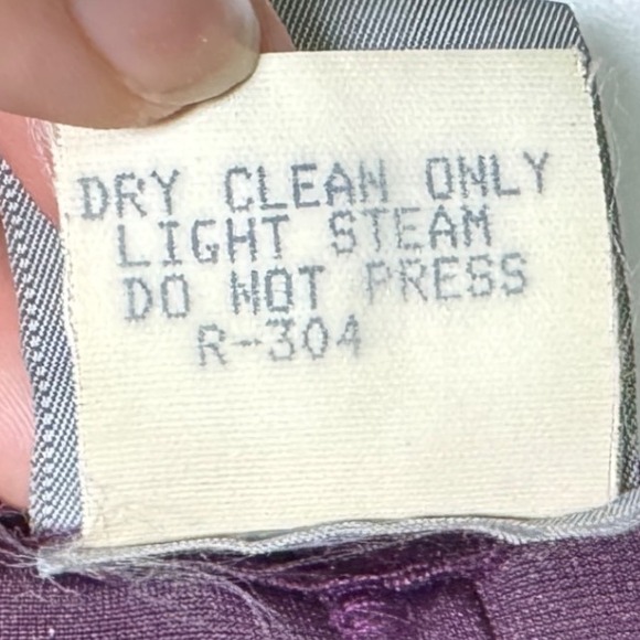 Vtg Rabbit Rabbit Rabbit Designs Purple Velvet Dress Jacket Set Womens Size 12‎ - Picture 10 of 13